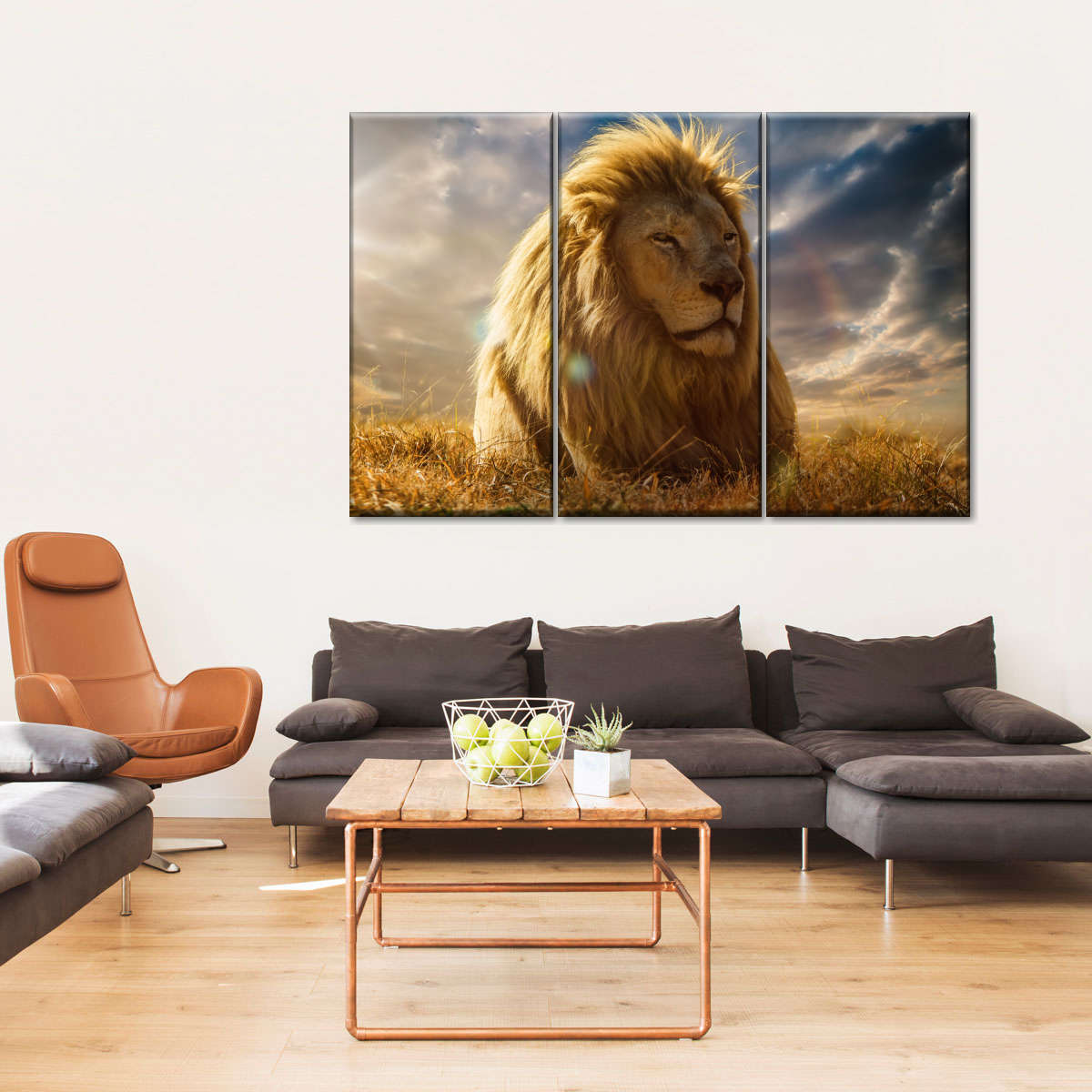 Safari Lion Glory Wall Art