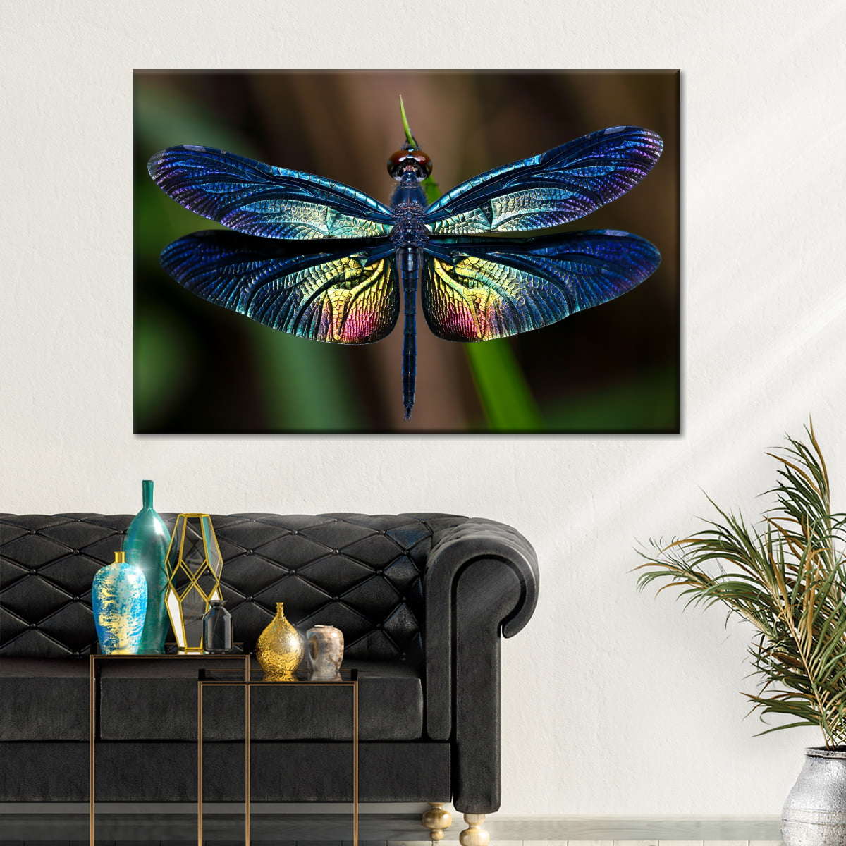 Prismatic Dragonfly Wall Art