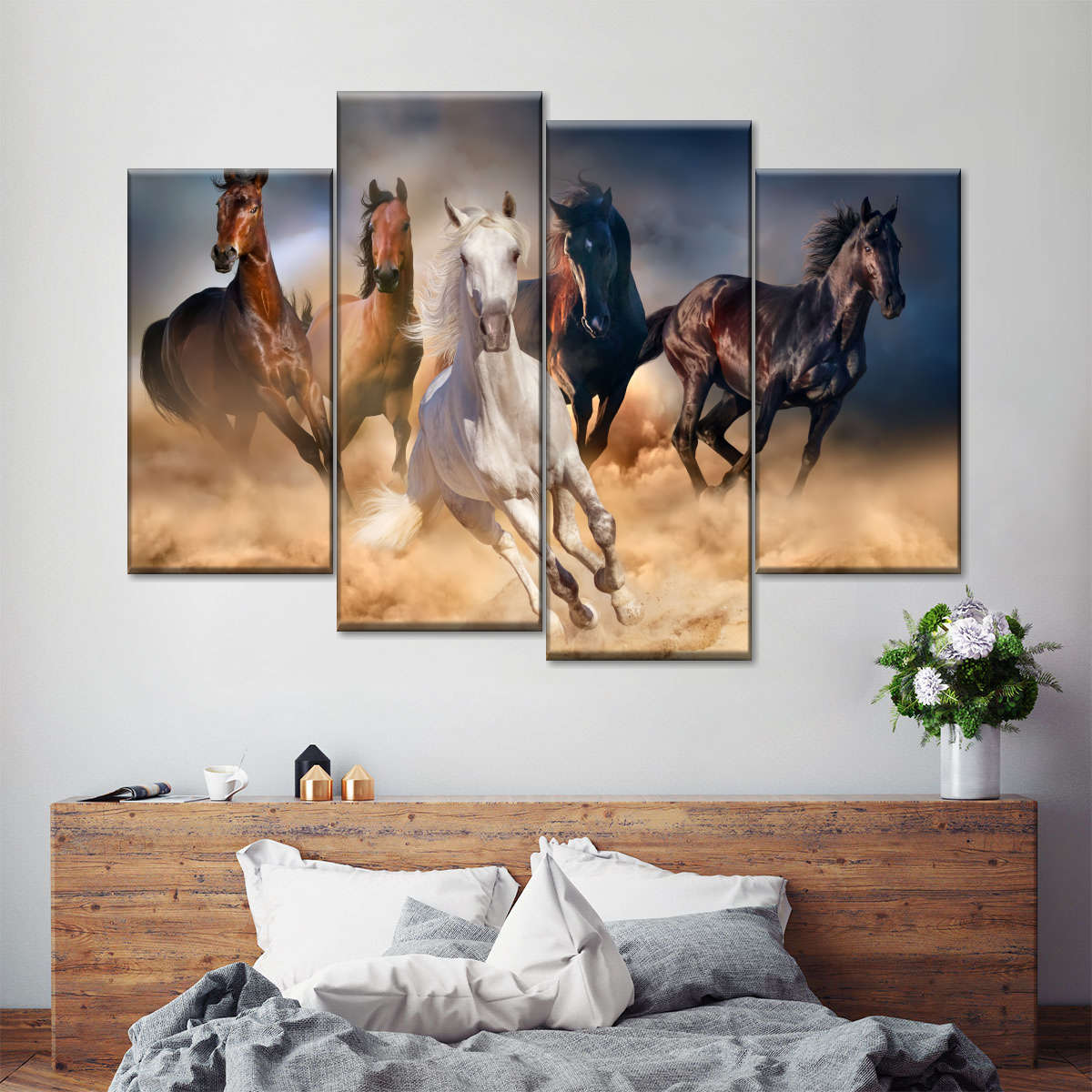 Running Herd Of Horses Wall Art