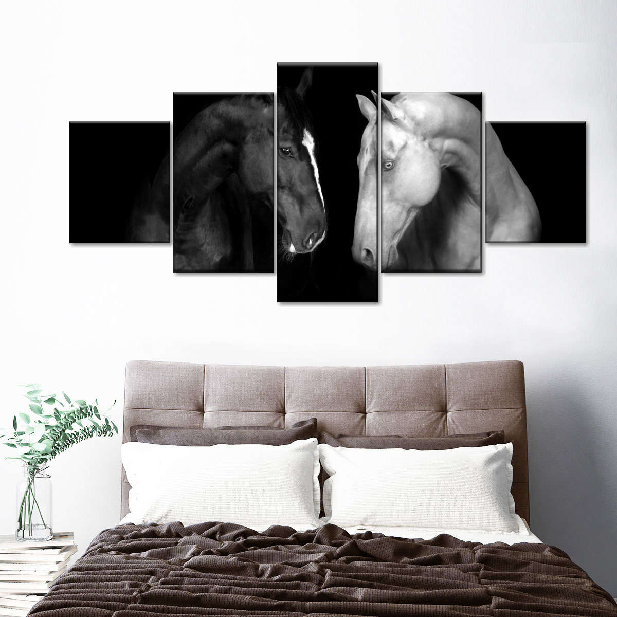 Monochromatic Horses Wall Art