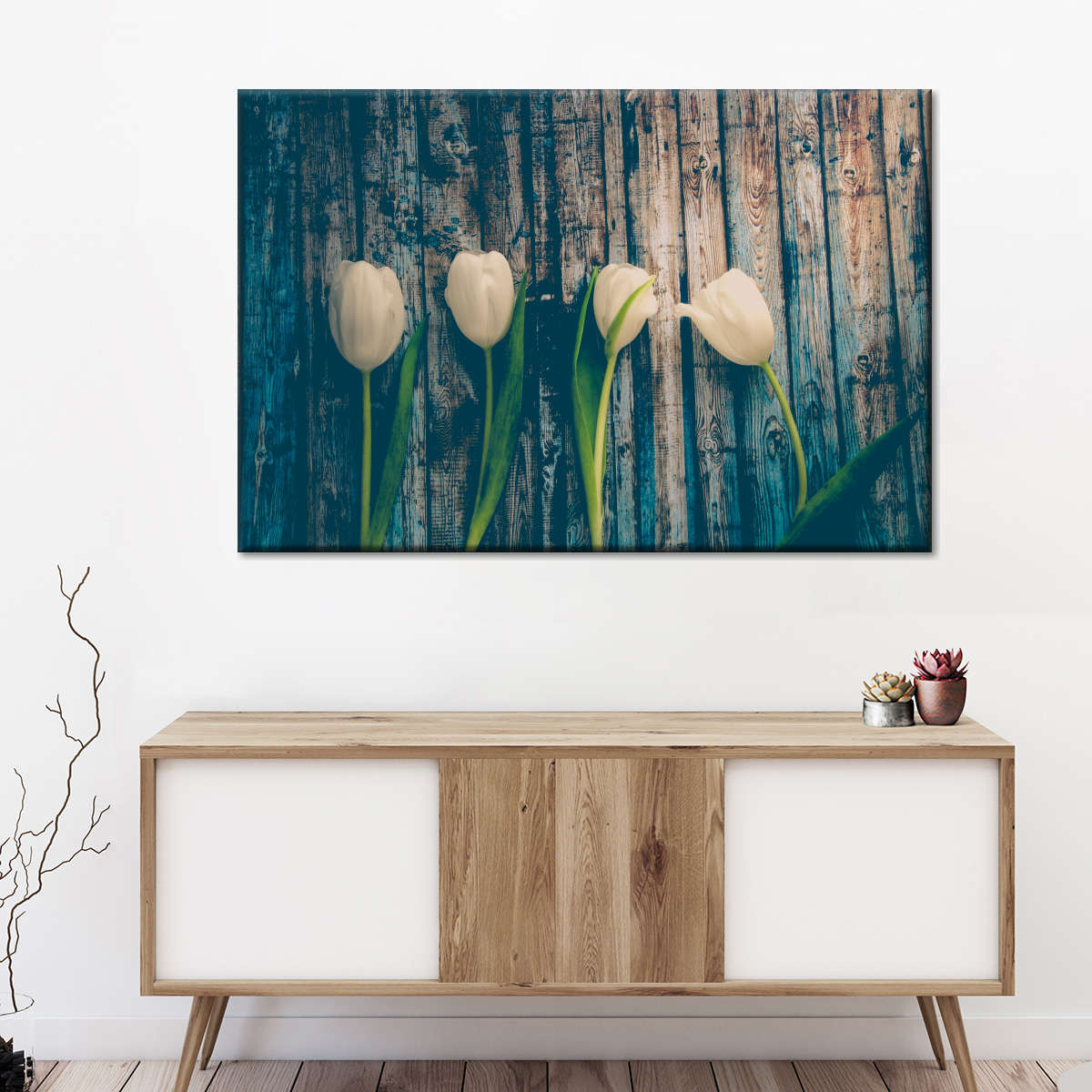 Pristine White Tulips Wall Art