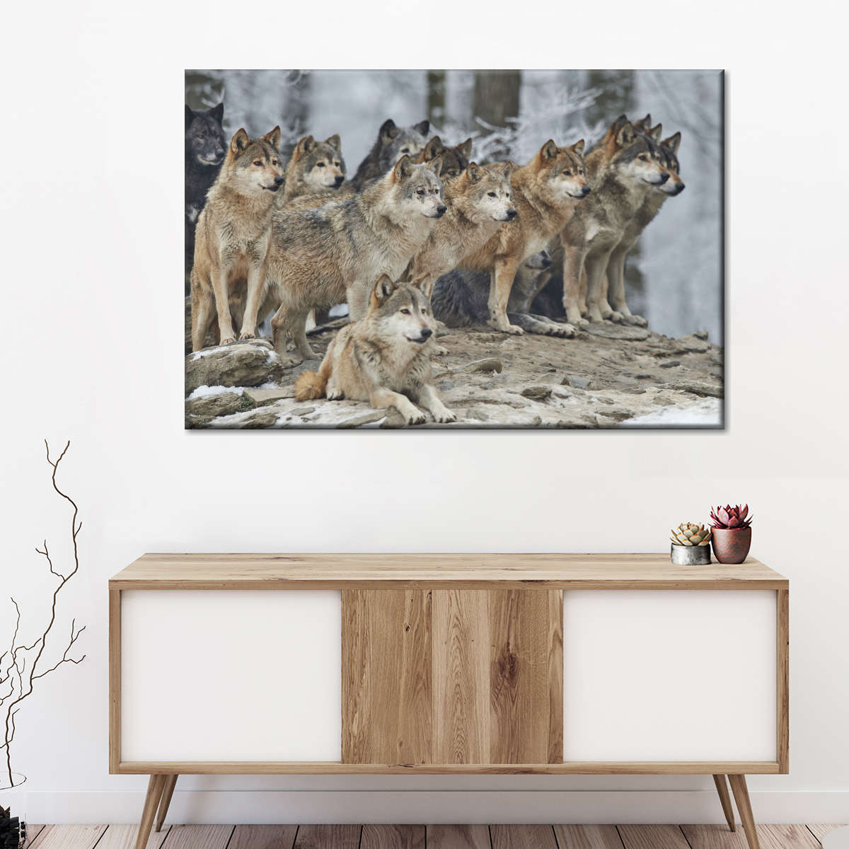 Wild Wolf Pack Wall Art