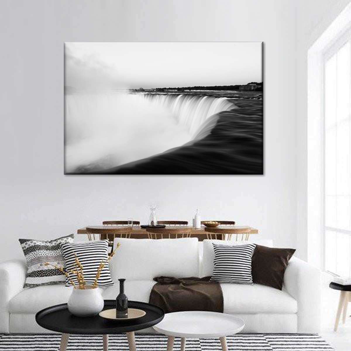 Monochromatic Niagara Falls Wall Art