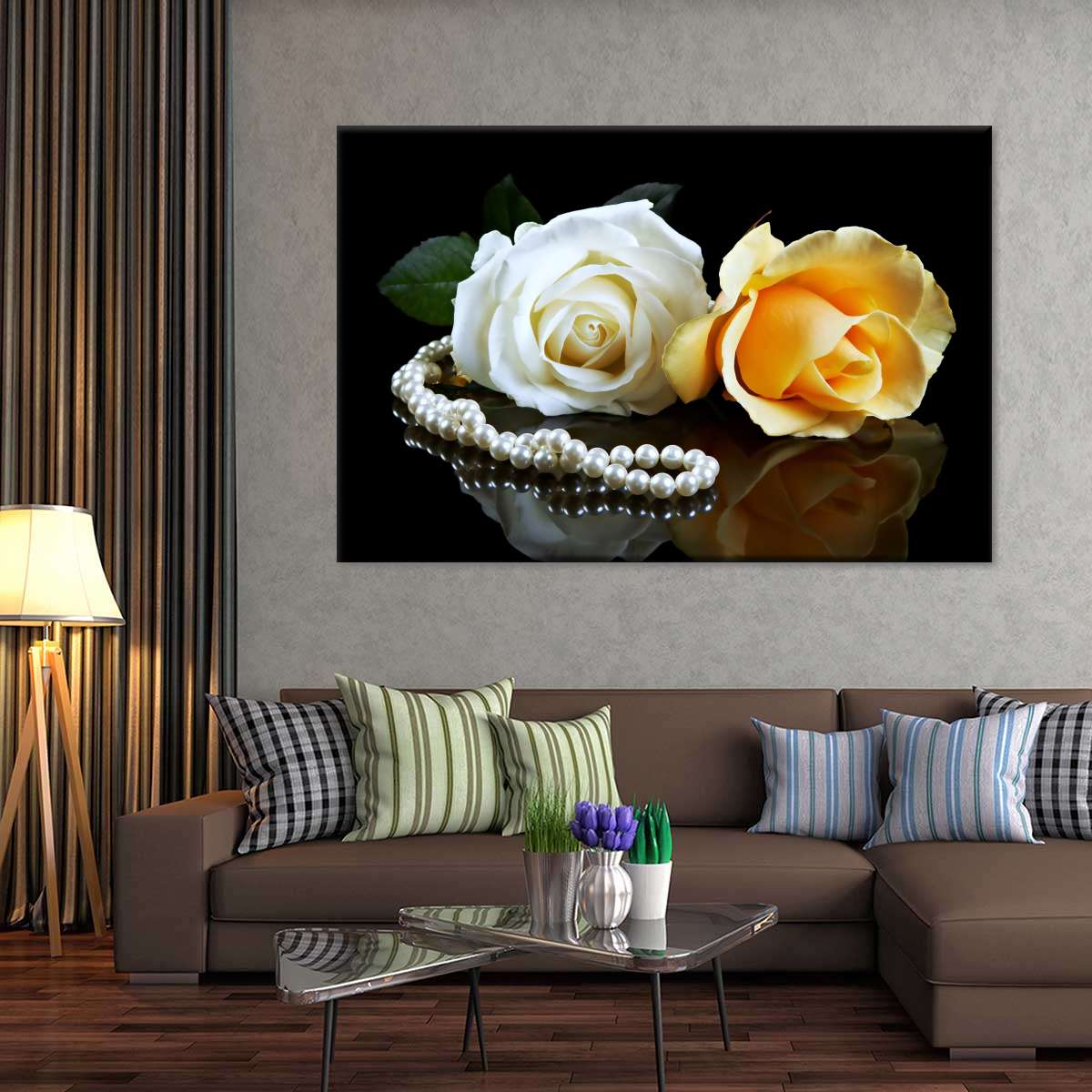 Pearls And Roses Wall Art