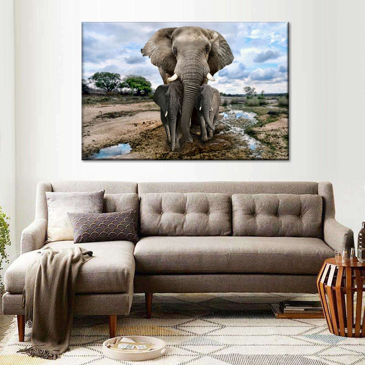 Safari Elephants Wall Art