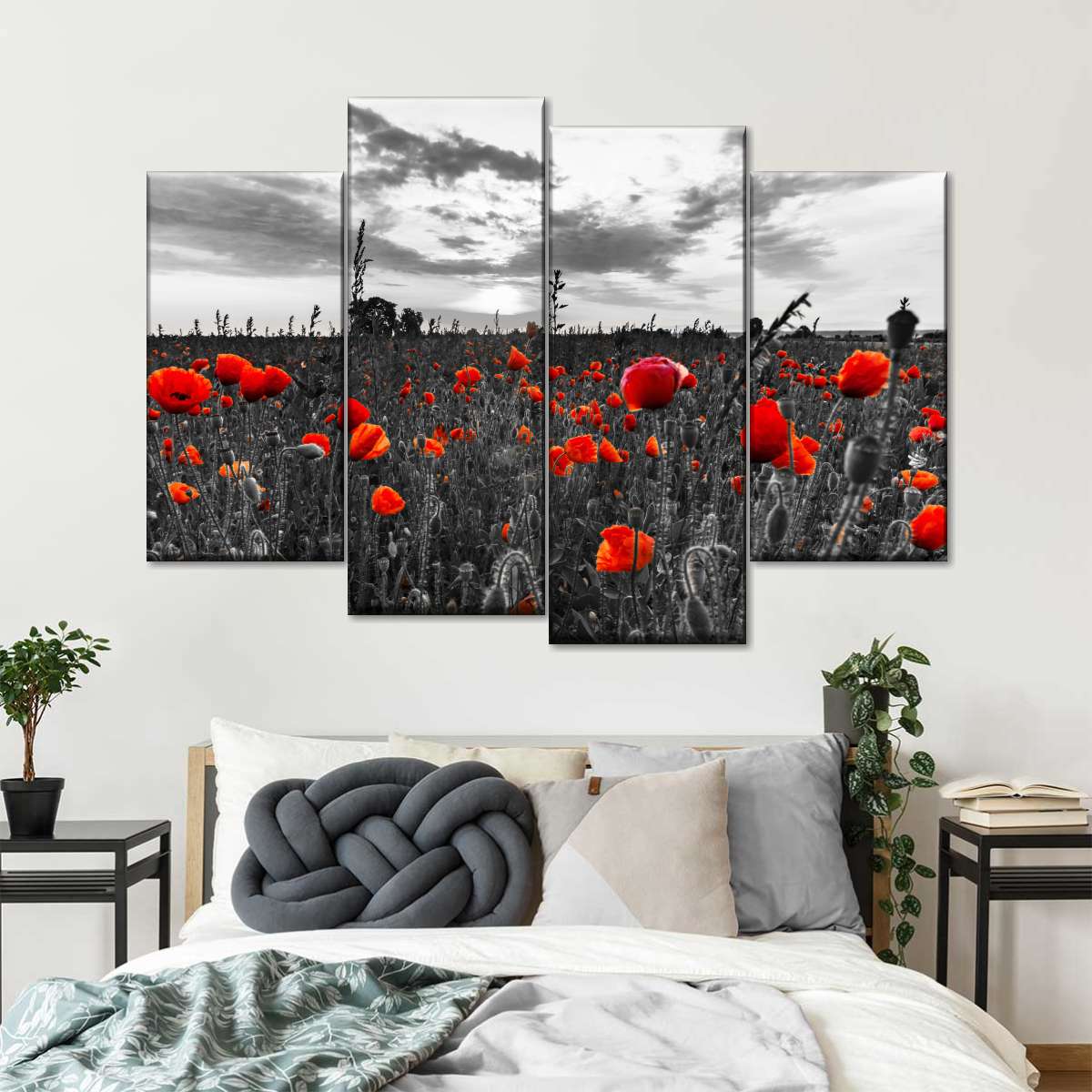 Poppy Field At Dusk Pop Wall Art