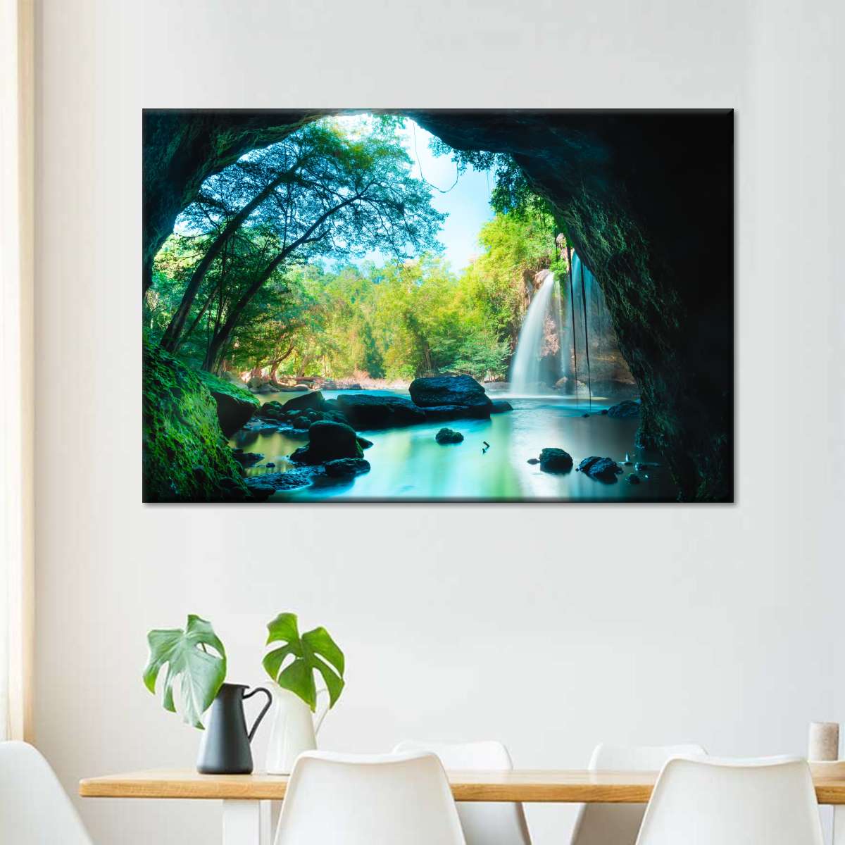 Thai Cave Waterfall Wall Art