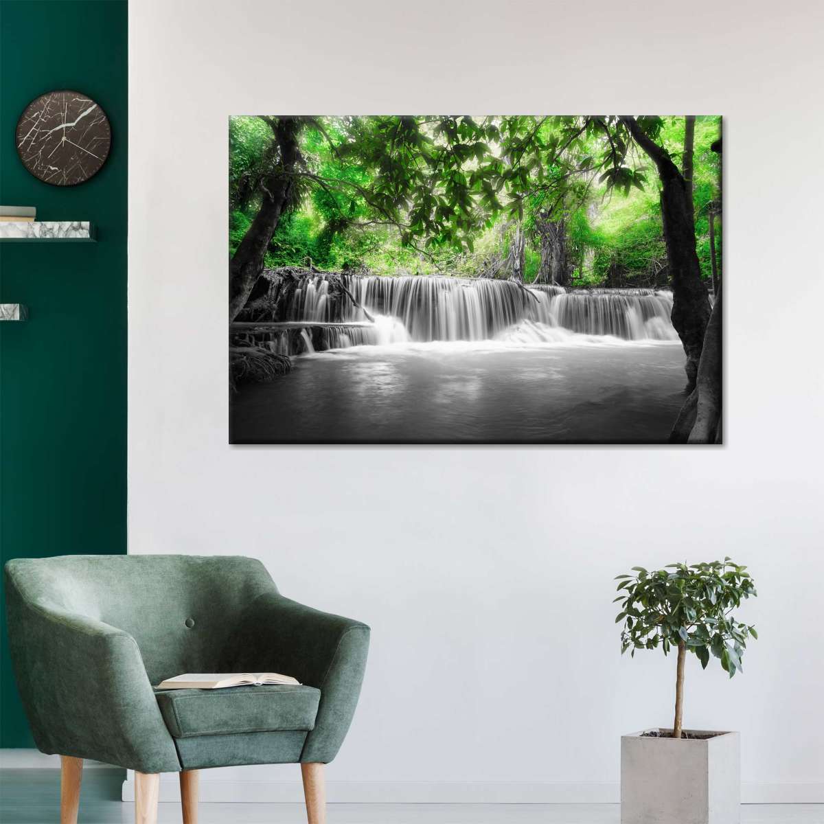 Pop Tropical Waterfall Wall Art