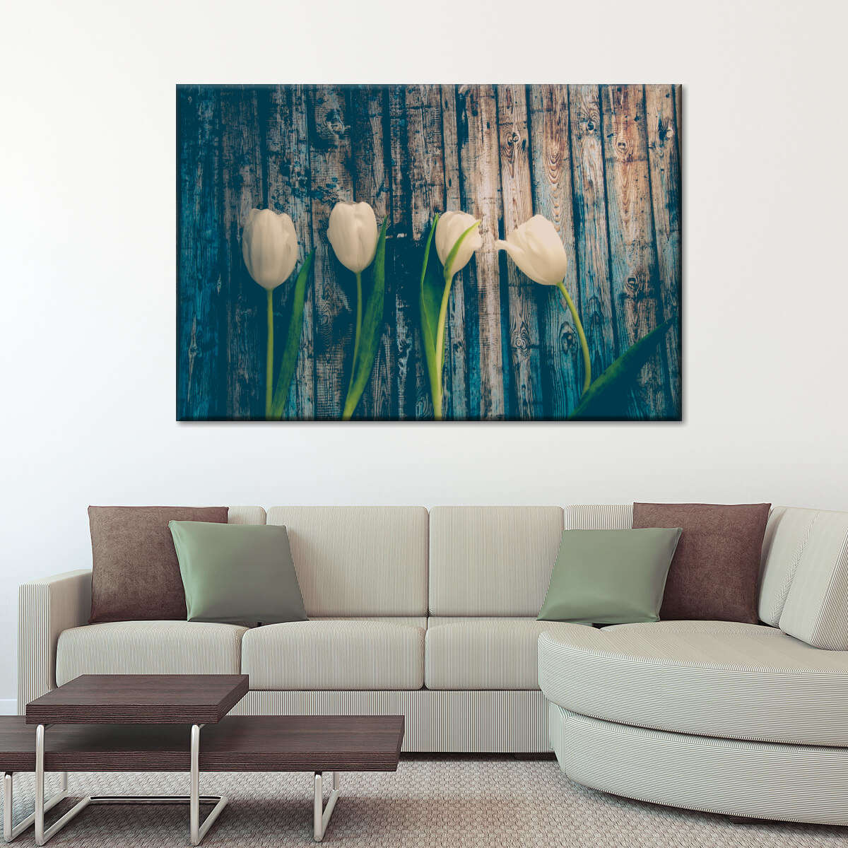 Pristine White Tulips Wall Art