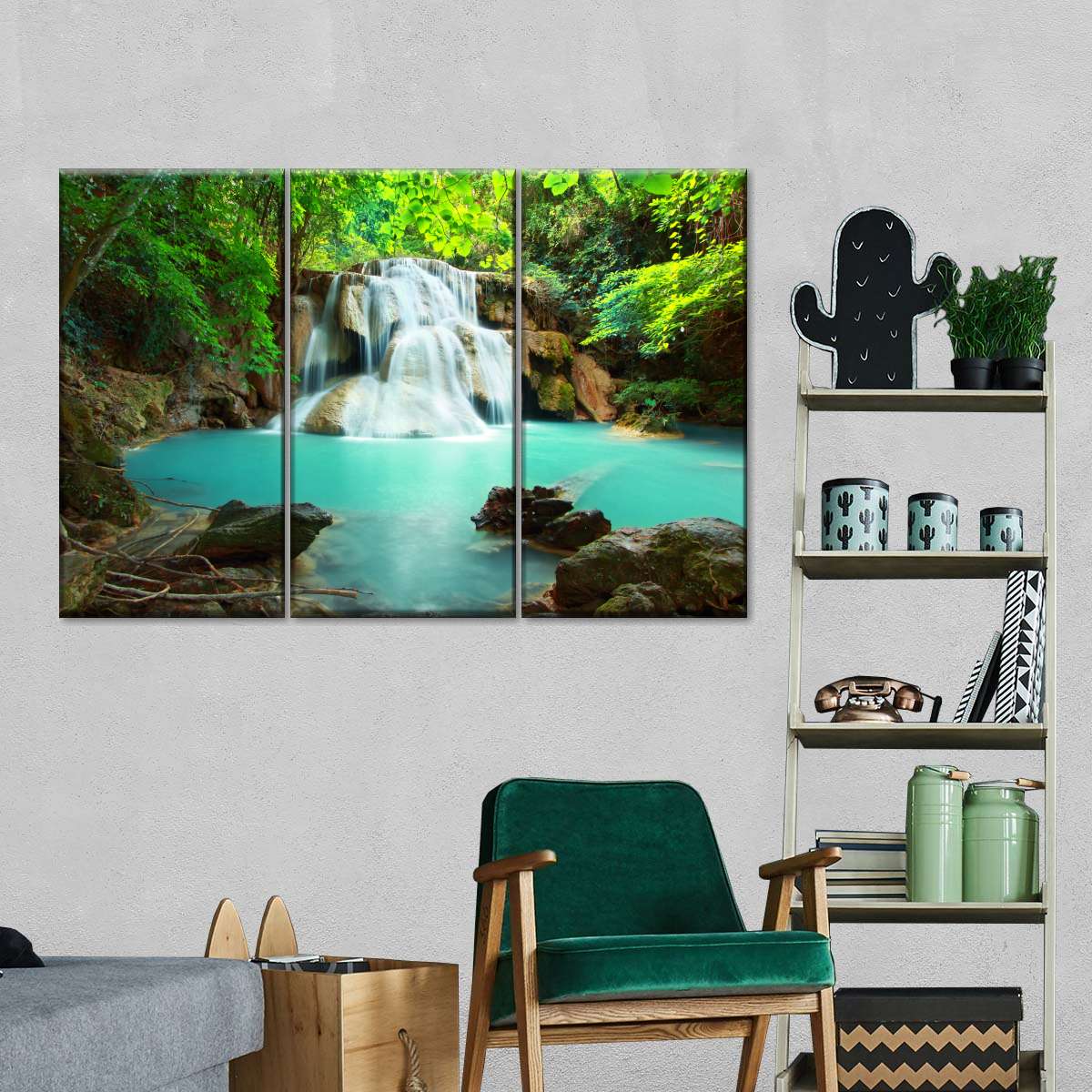 Thai Huay Mae Khamin Waterfall Wall Art