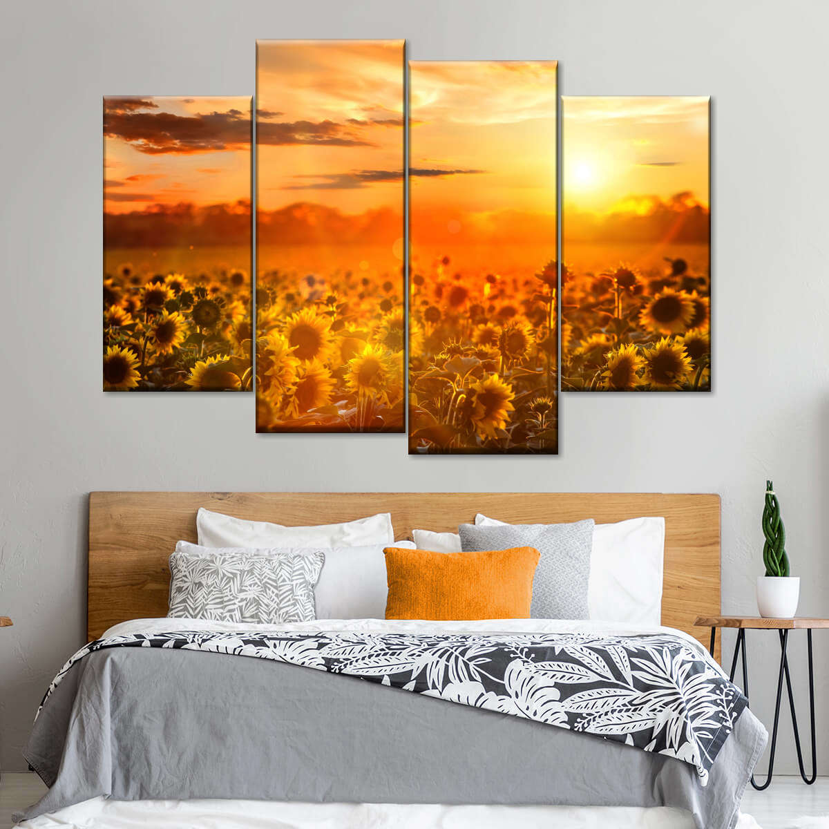 Yellow Sunset Wall Art