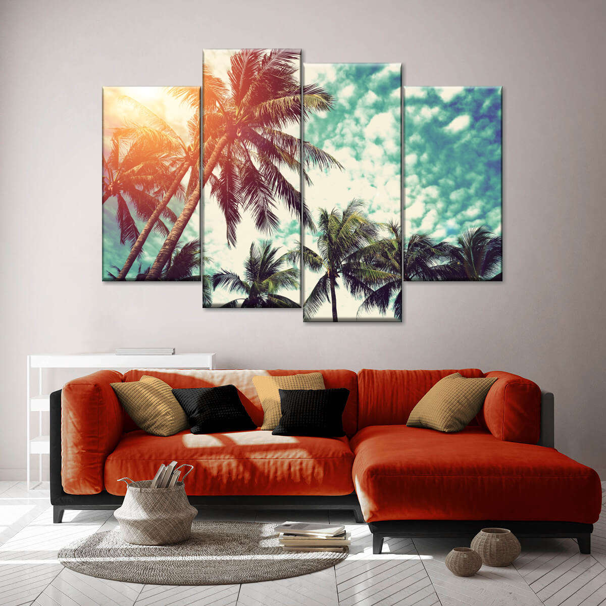 Vintage Style Palm Trees Wall Art