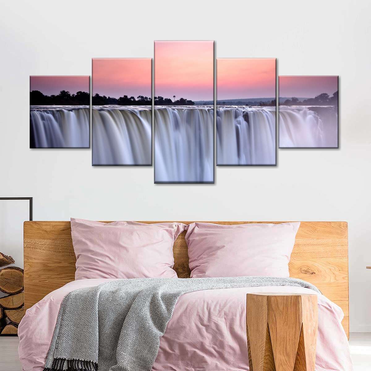 Sunset At Victoria Falls Wall Art