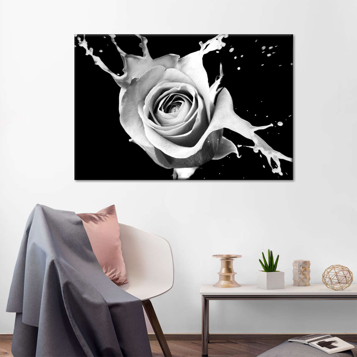 Rose Splash Wall Art