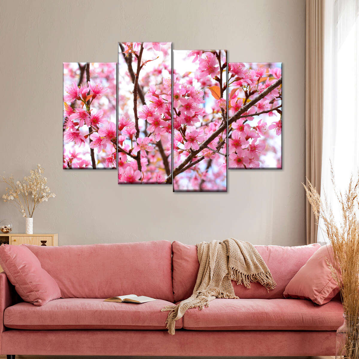 Oriental Cherry Blossom Wall Art