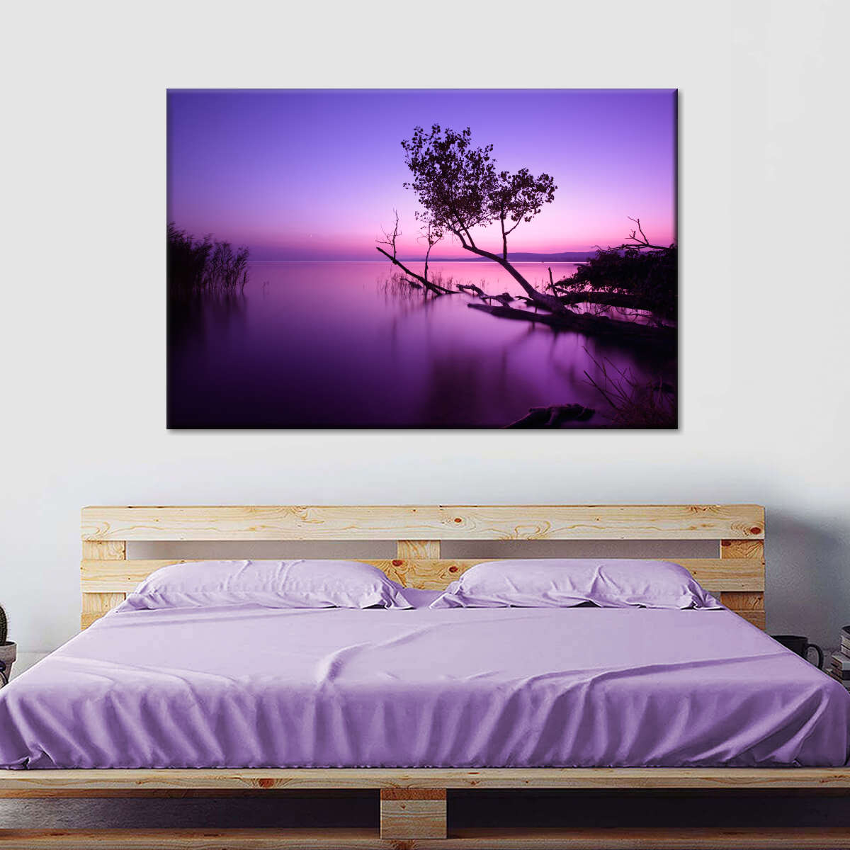 Violet Toned Lake Wall Art