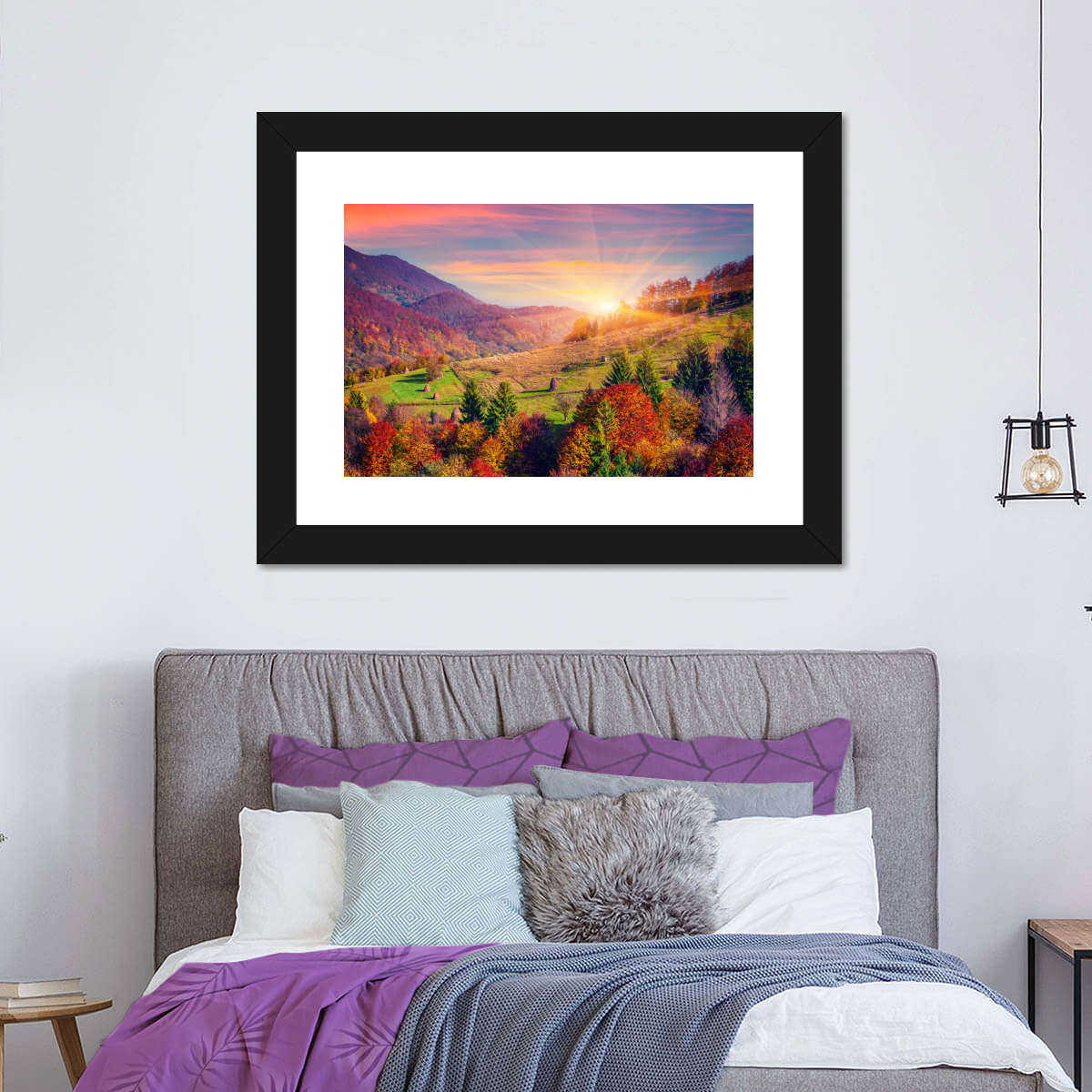 Mountain Autumn Sunrise Wall Art