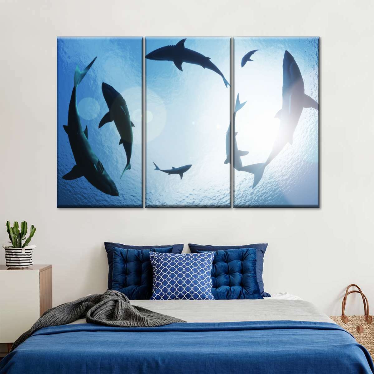 School Of Sharks Wall Art