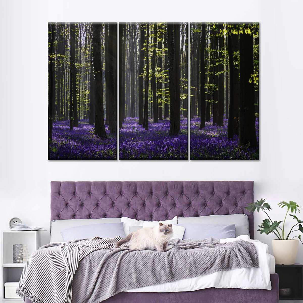 Lavender In The Forest Wall Art