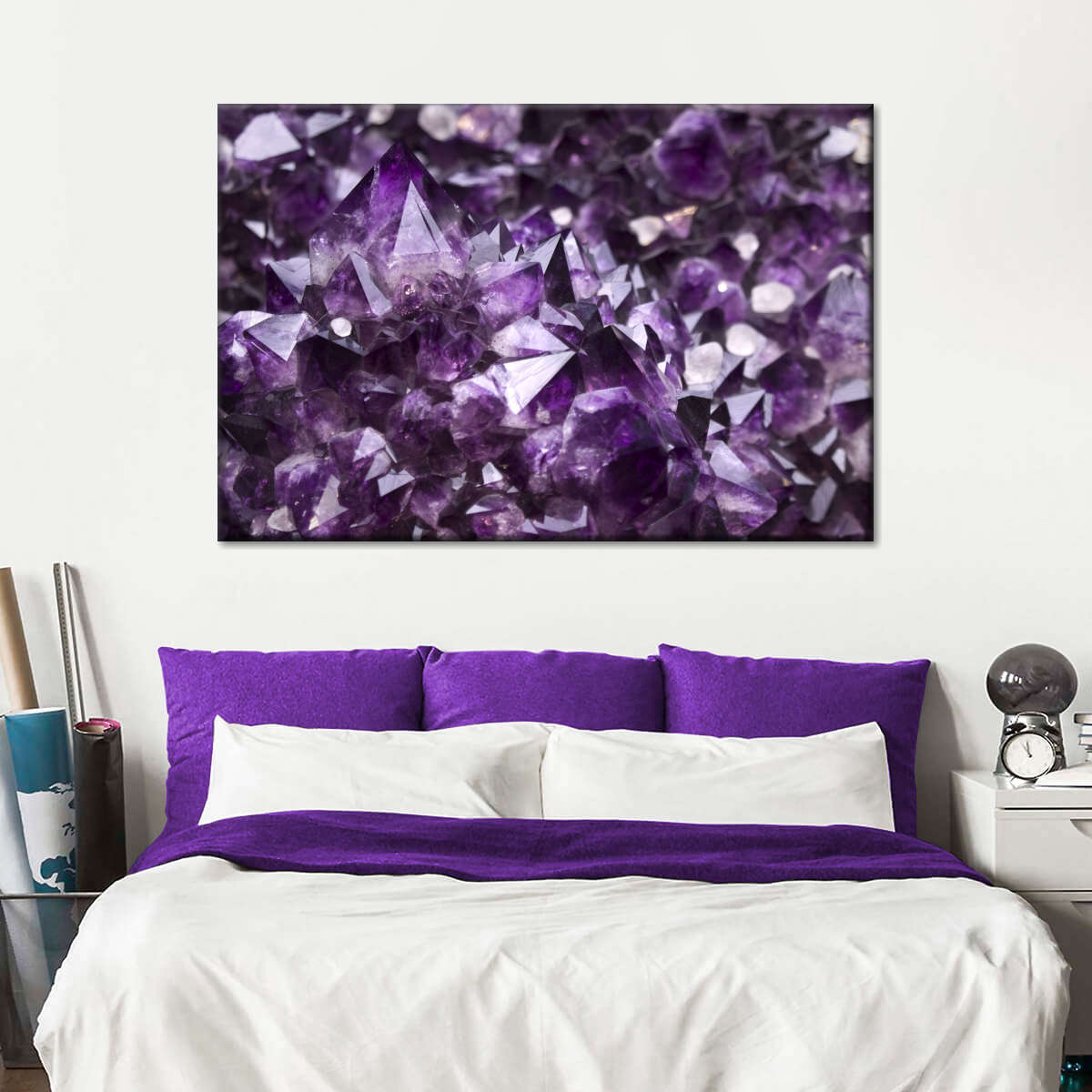 Purple Amethyst Geode Wall Art