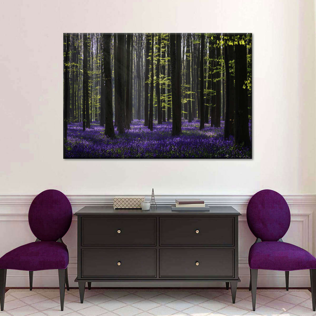 Lavender In The Forest Wall Art