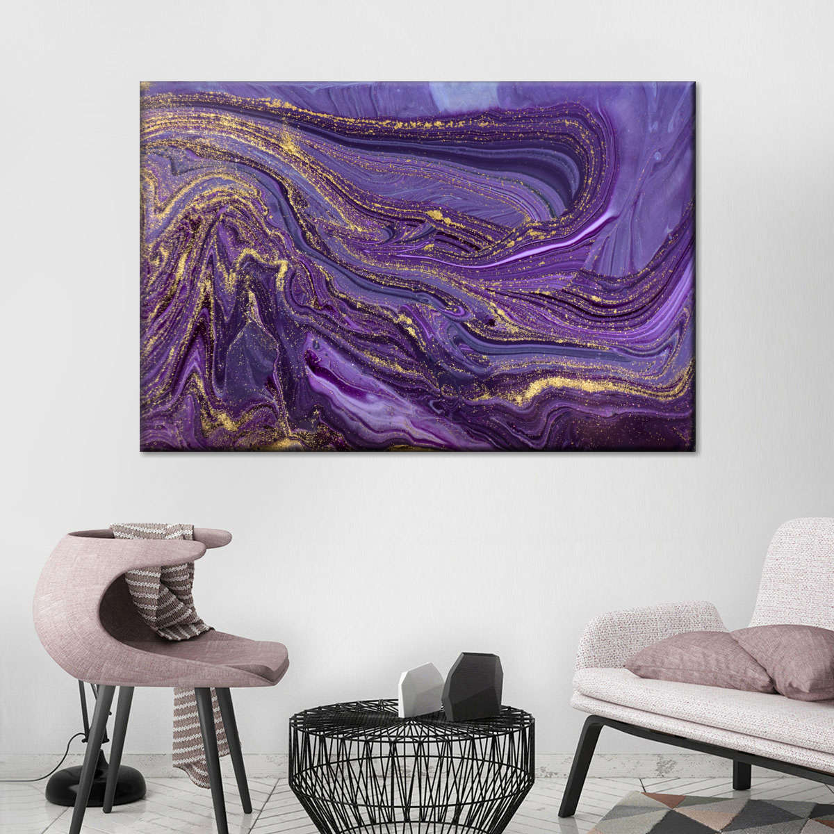 Purple Abstract Wall Art