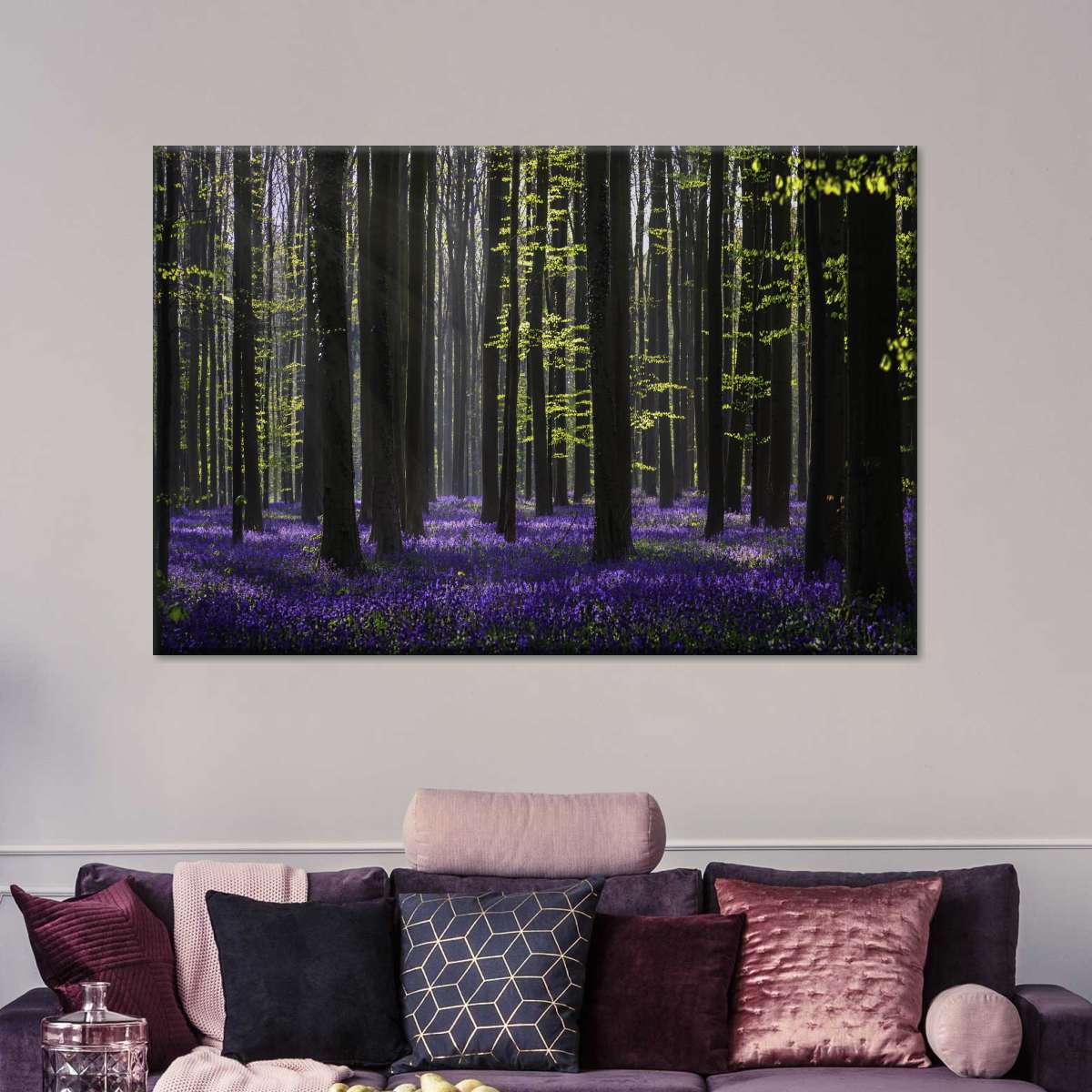 Lavender In The Forest Wall Art