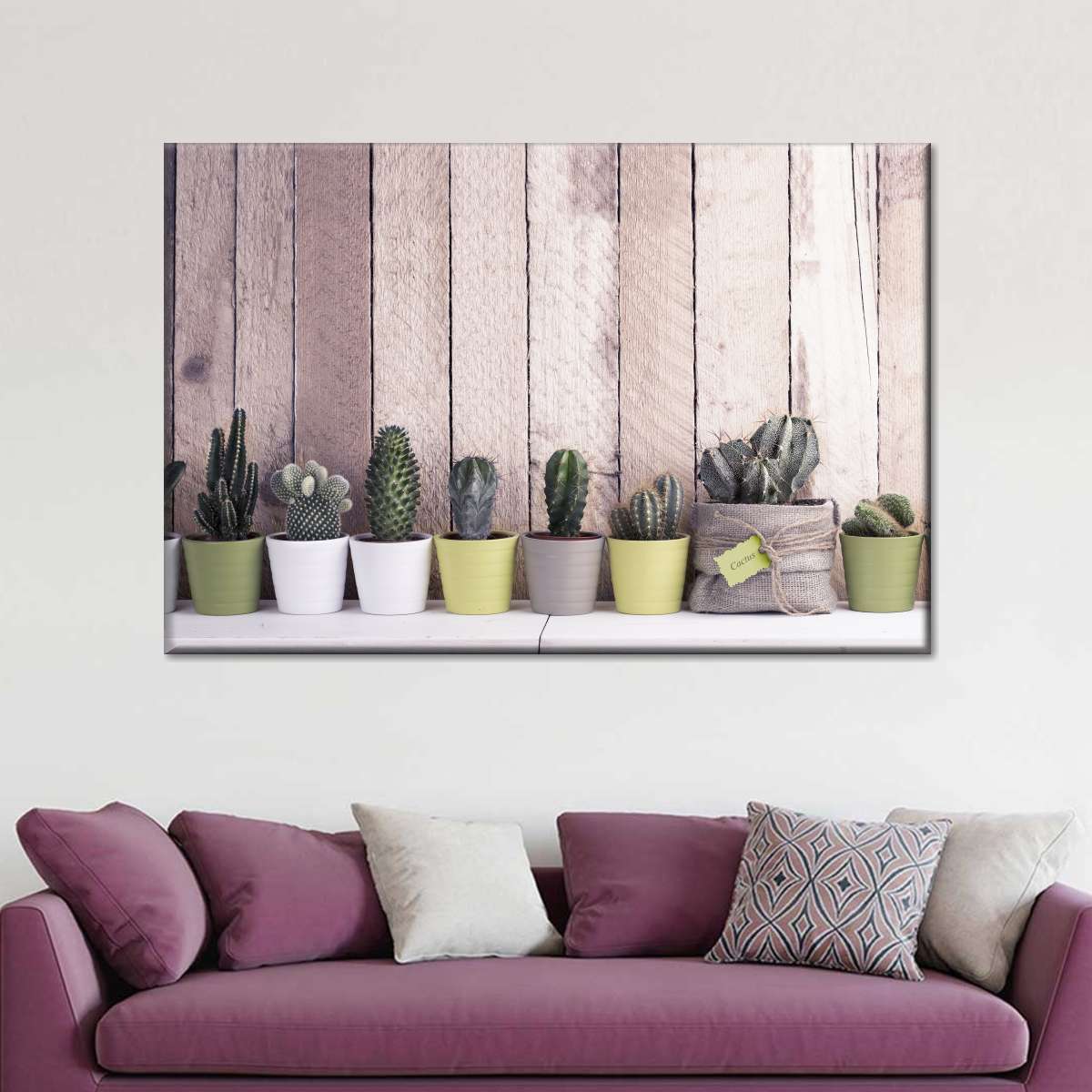 Succulent Plant Pots Wall Art