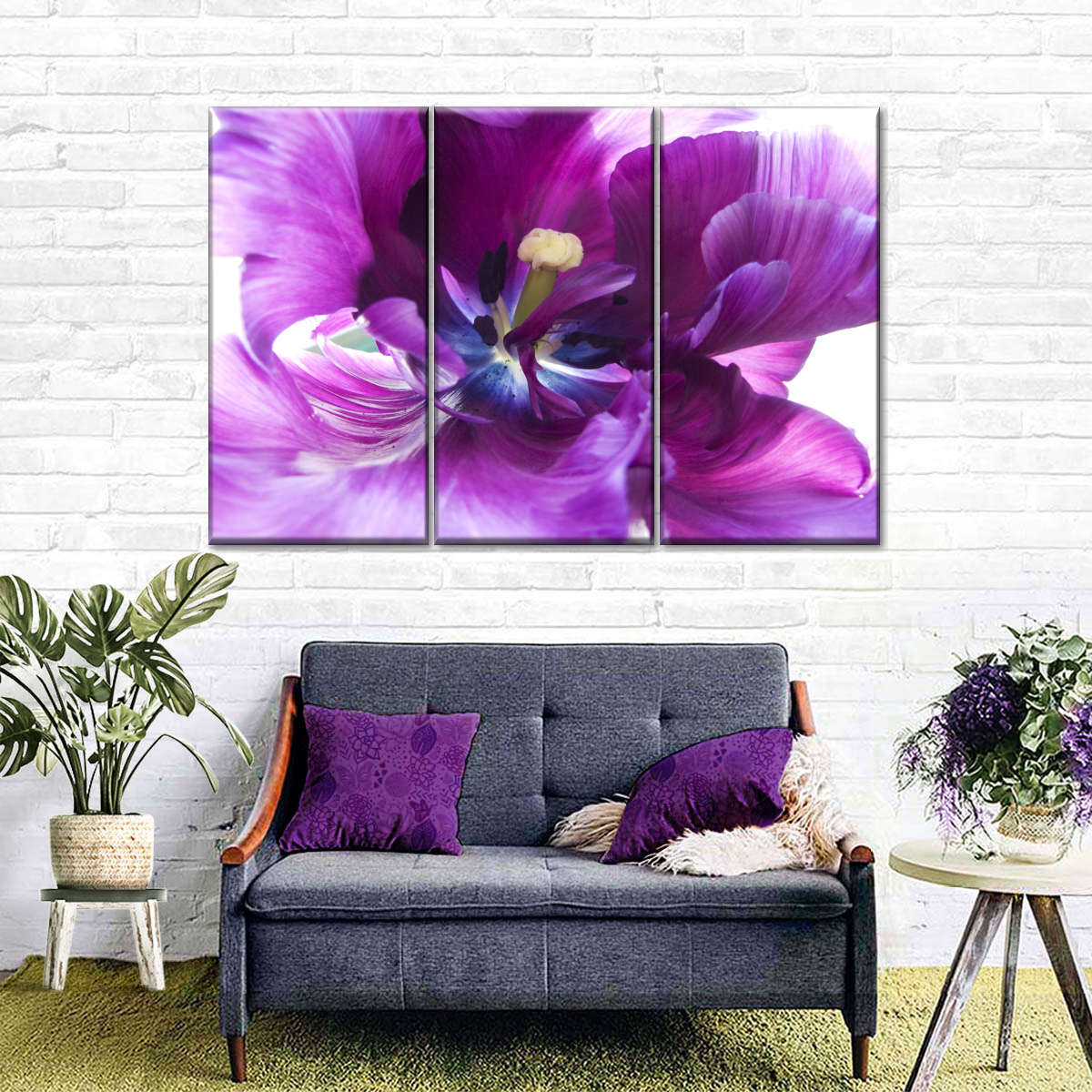 Purple Flower Wall Art