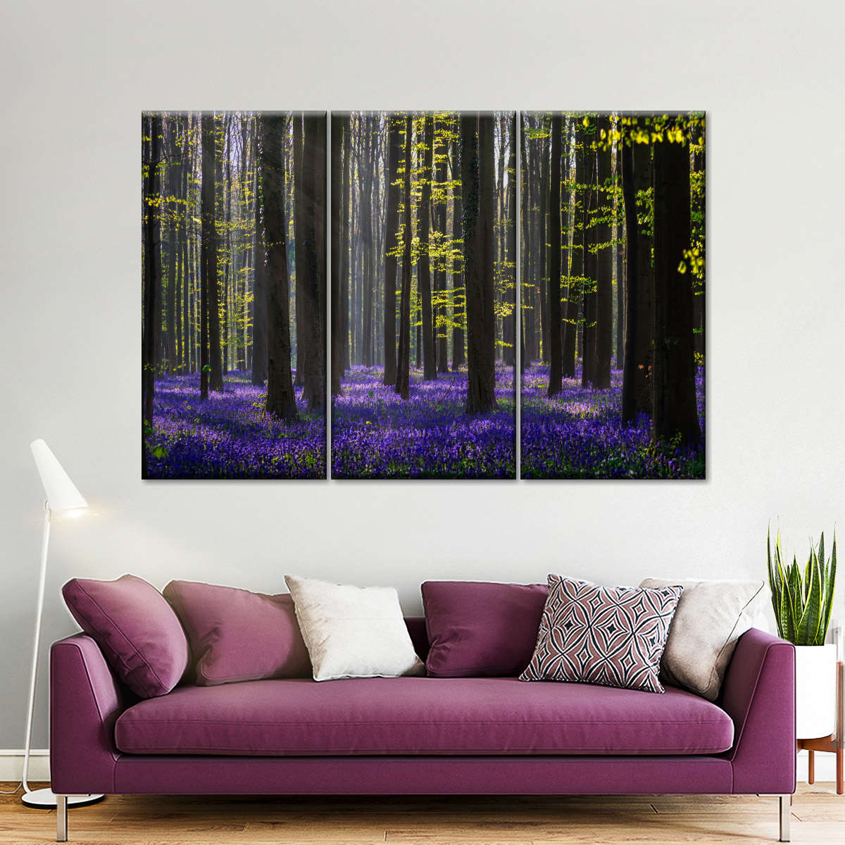 Lavender In The Forest Wall Art