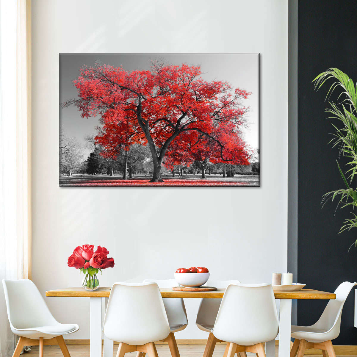 Red Tree Wall Art