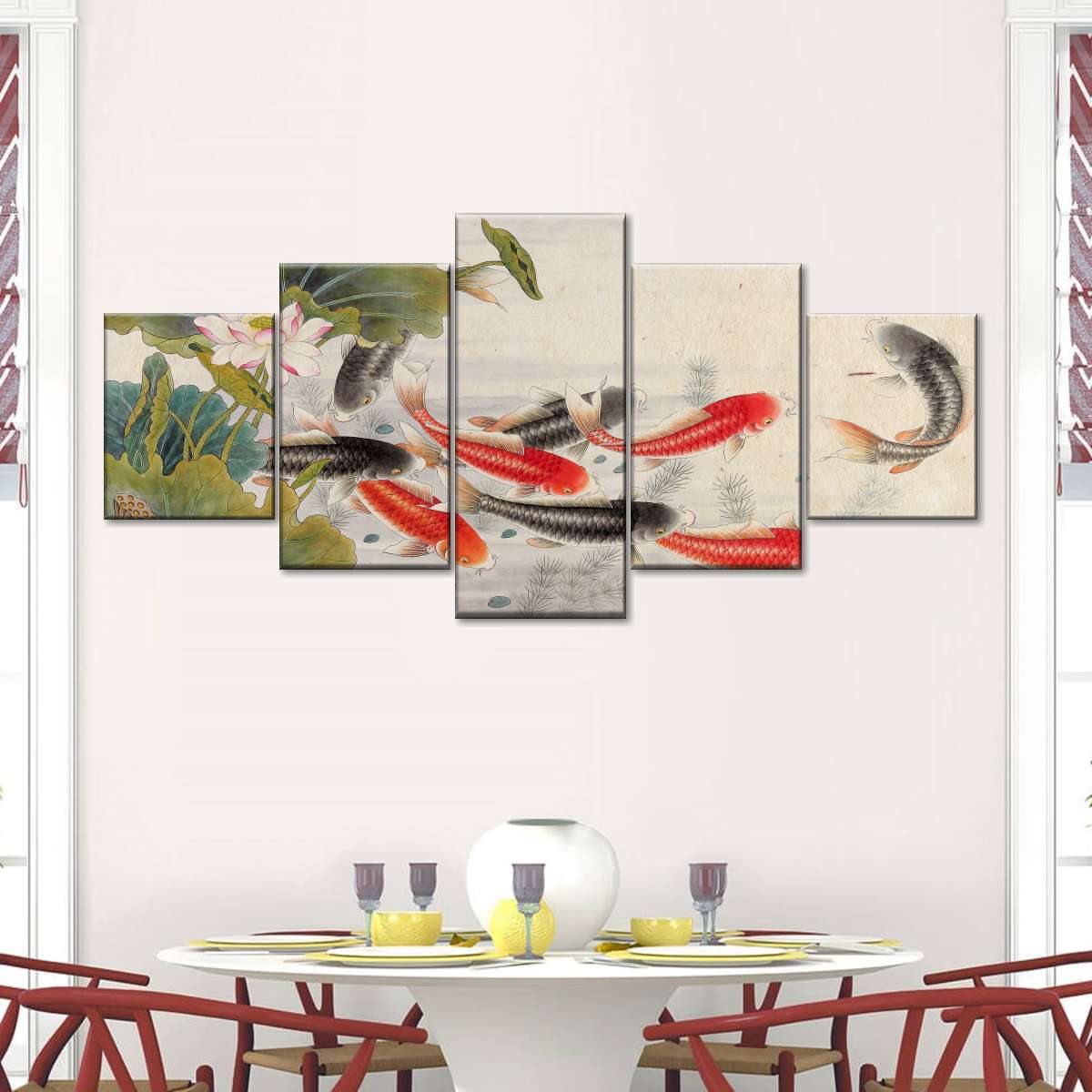 Japanese Koi Pond Wall Art