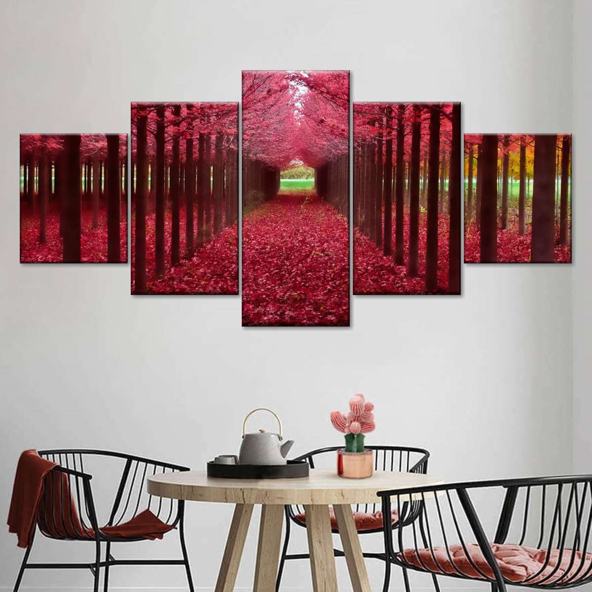 Red Forest Wall Art