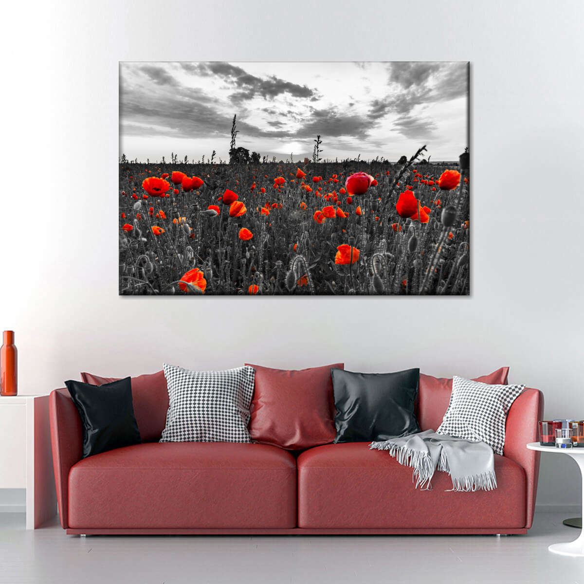 Poppy Field At Dusk Pop Wall Art