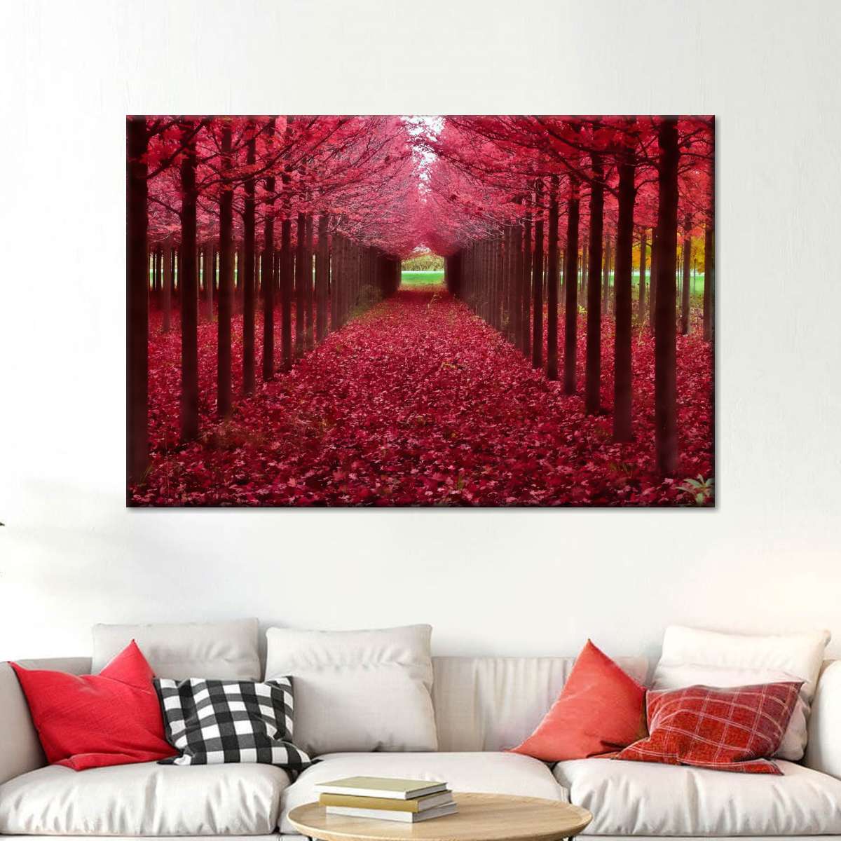 Red Forest Wall Art