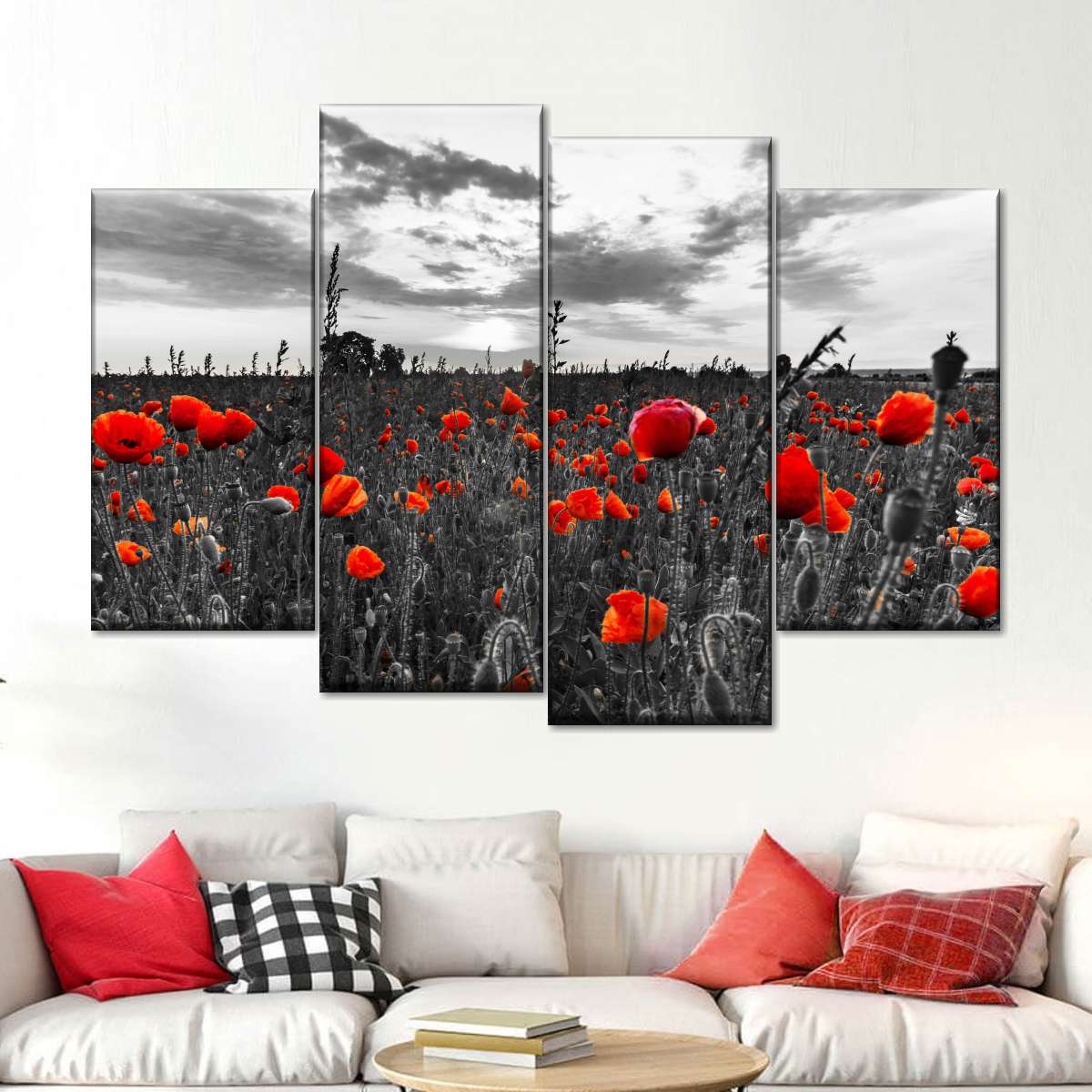 Poppy Field At Dusk Pop Wall Art