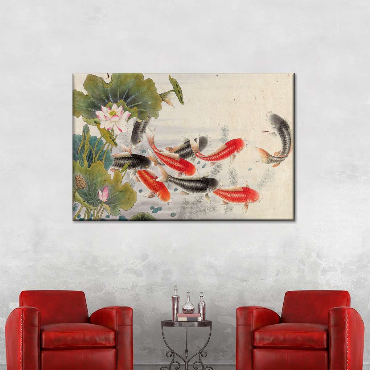 Japanese Koi Pond Wall Art