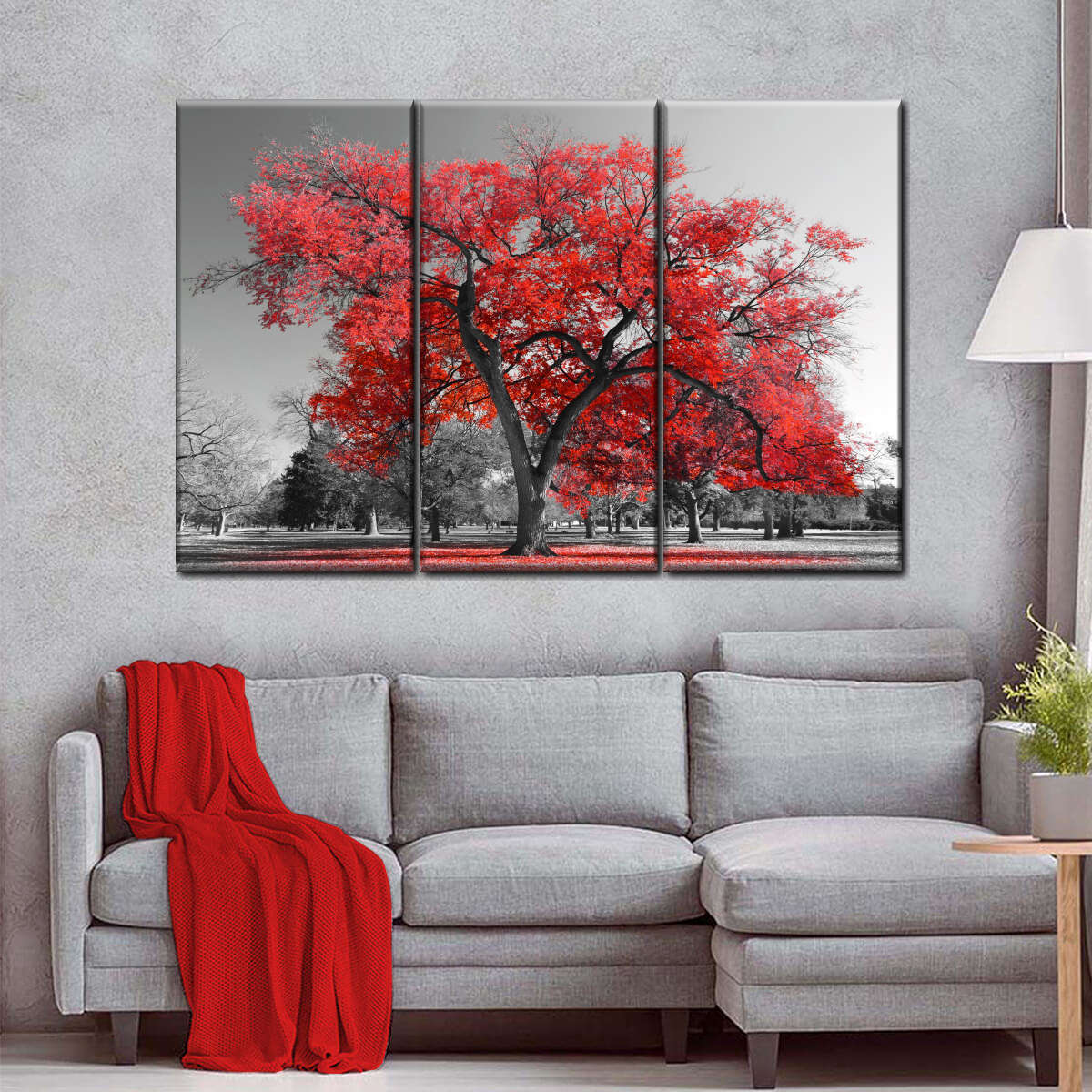 Red Tree Wall Art