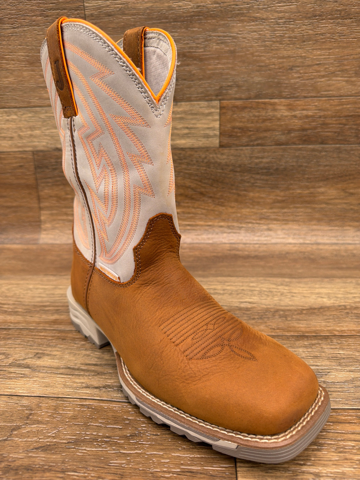 Men's Lytle 11 Inch Waterproof Soft Toe Work Boot by Justin - angle view