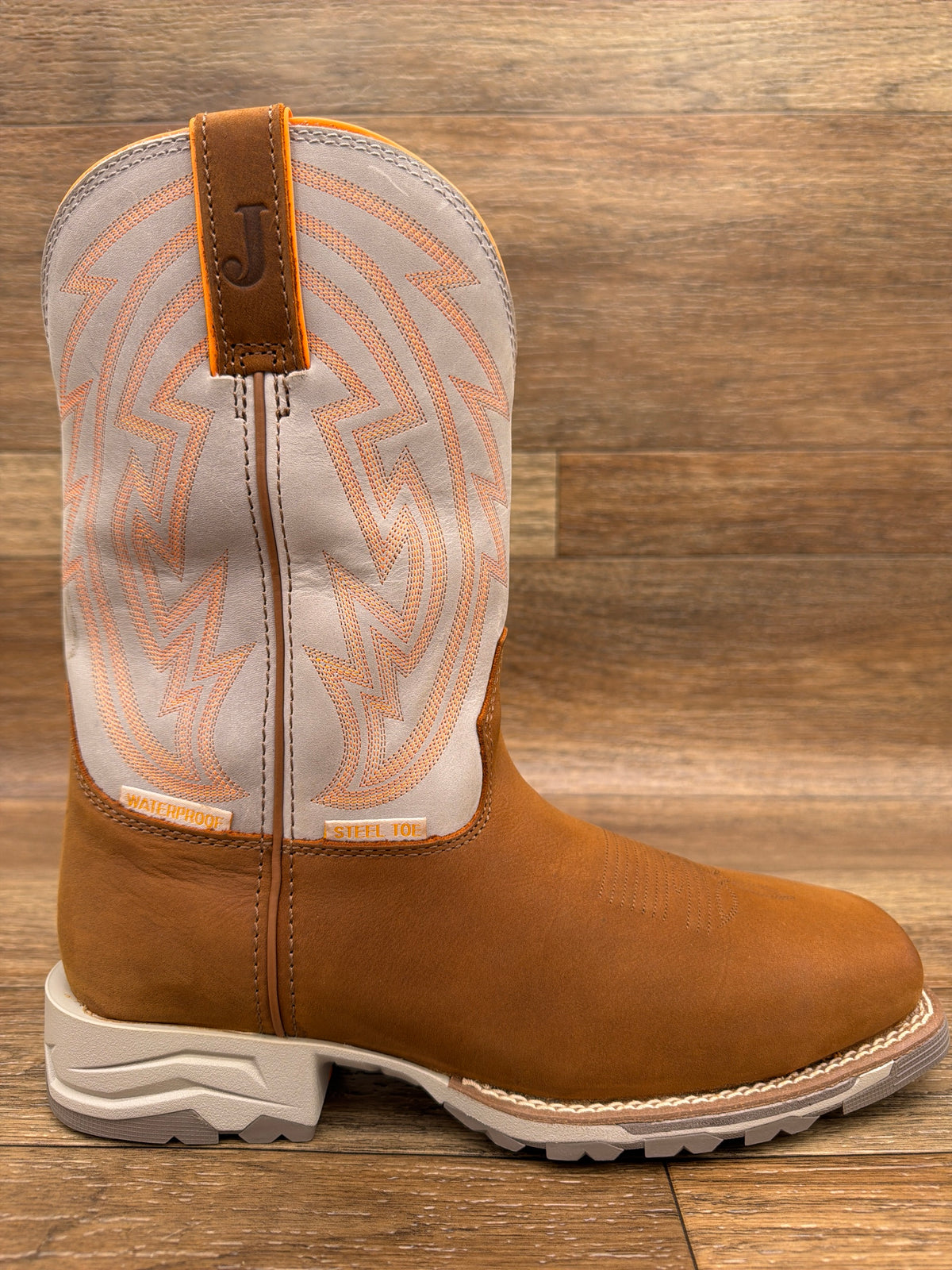 Men's Lytle 11 Inch Waterproof Steel Toe Work Boot by Justin - side view