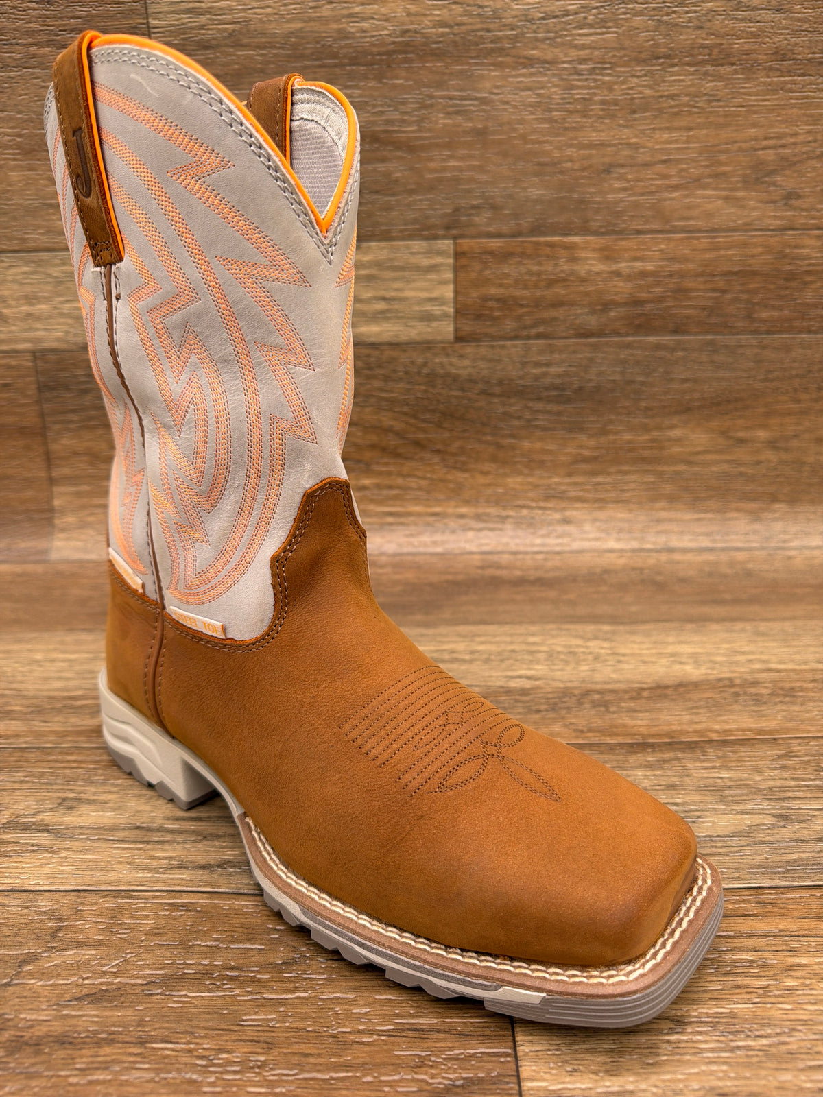 Men's Lytle 11 Inch Waterproof Steel Toe Work Boot by Justin - angle view