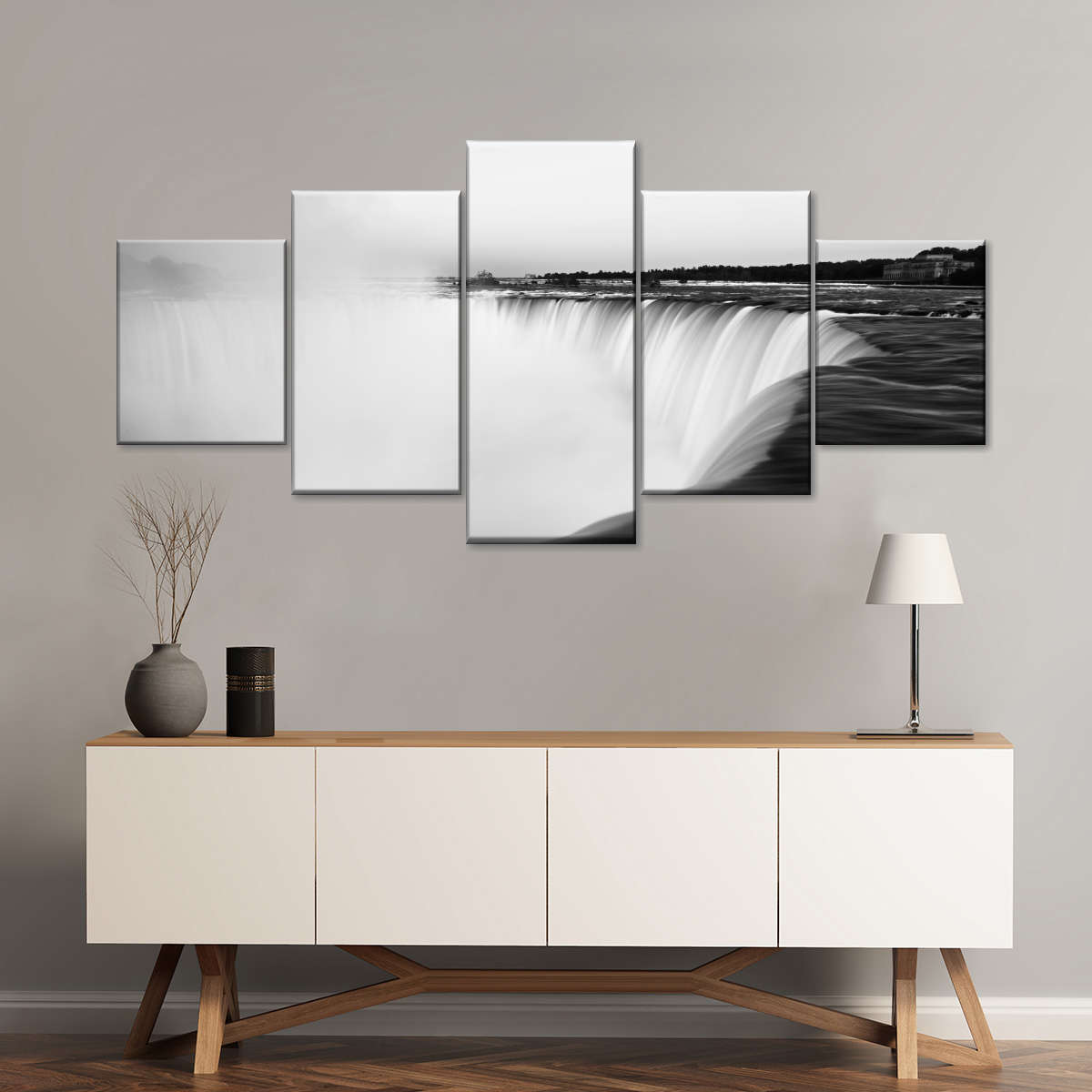 Monochromatic Niagara Falls Wall Art