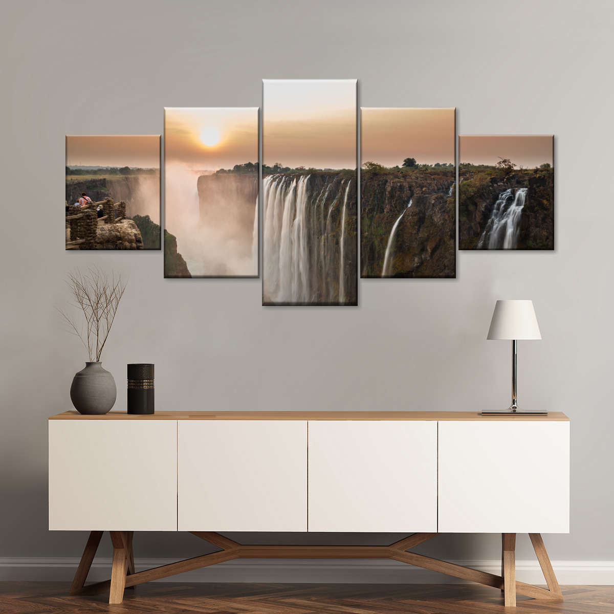 Victoria Falls Sunset Wall Art