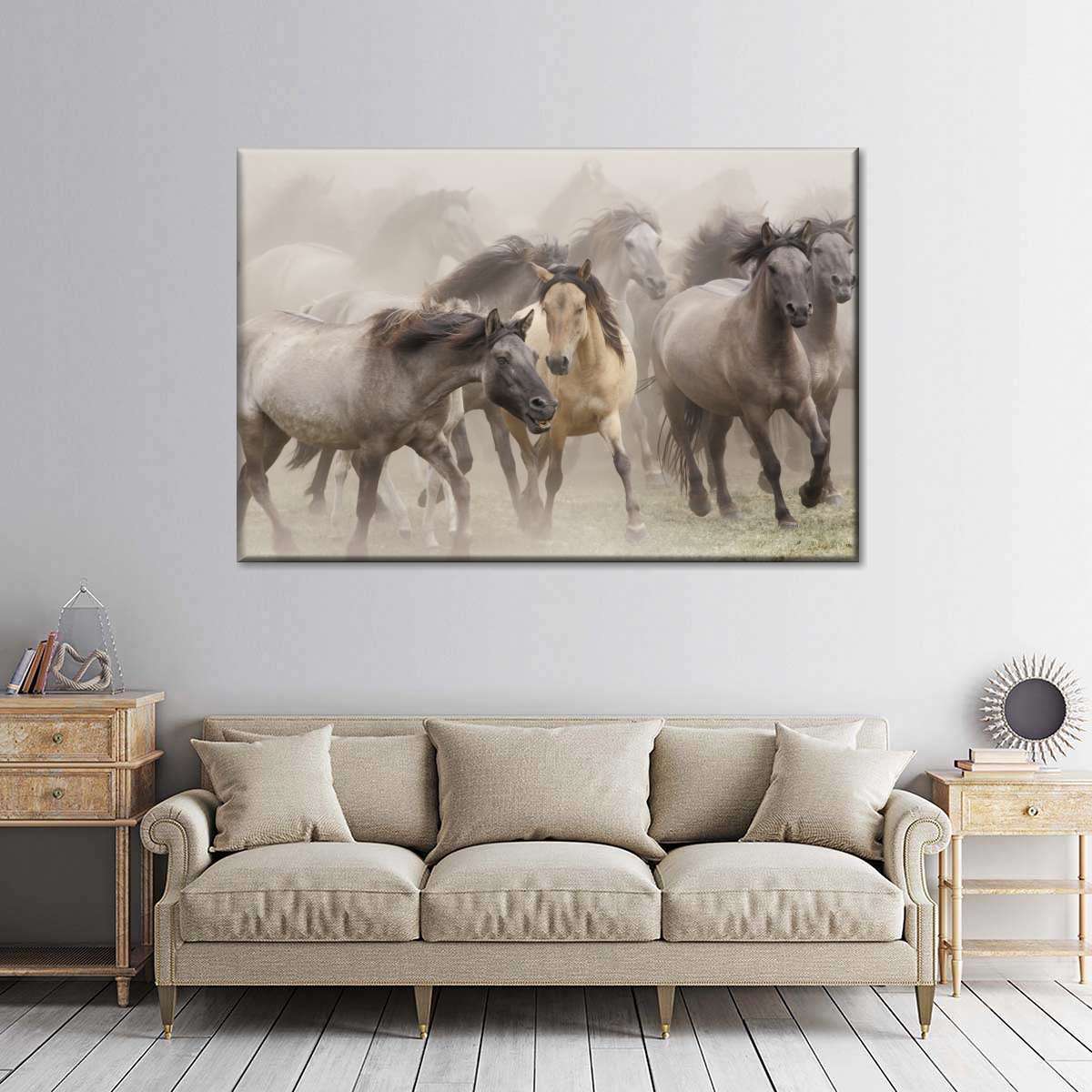 Wild Horse Stampede Wall Art