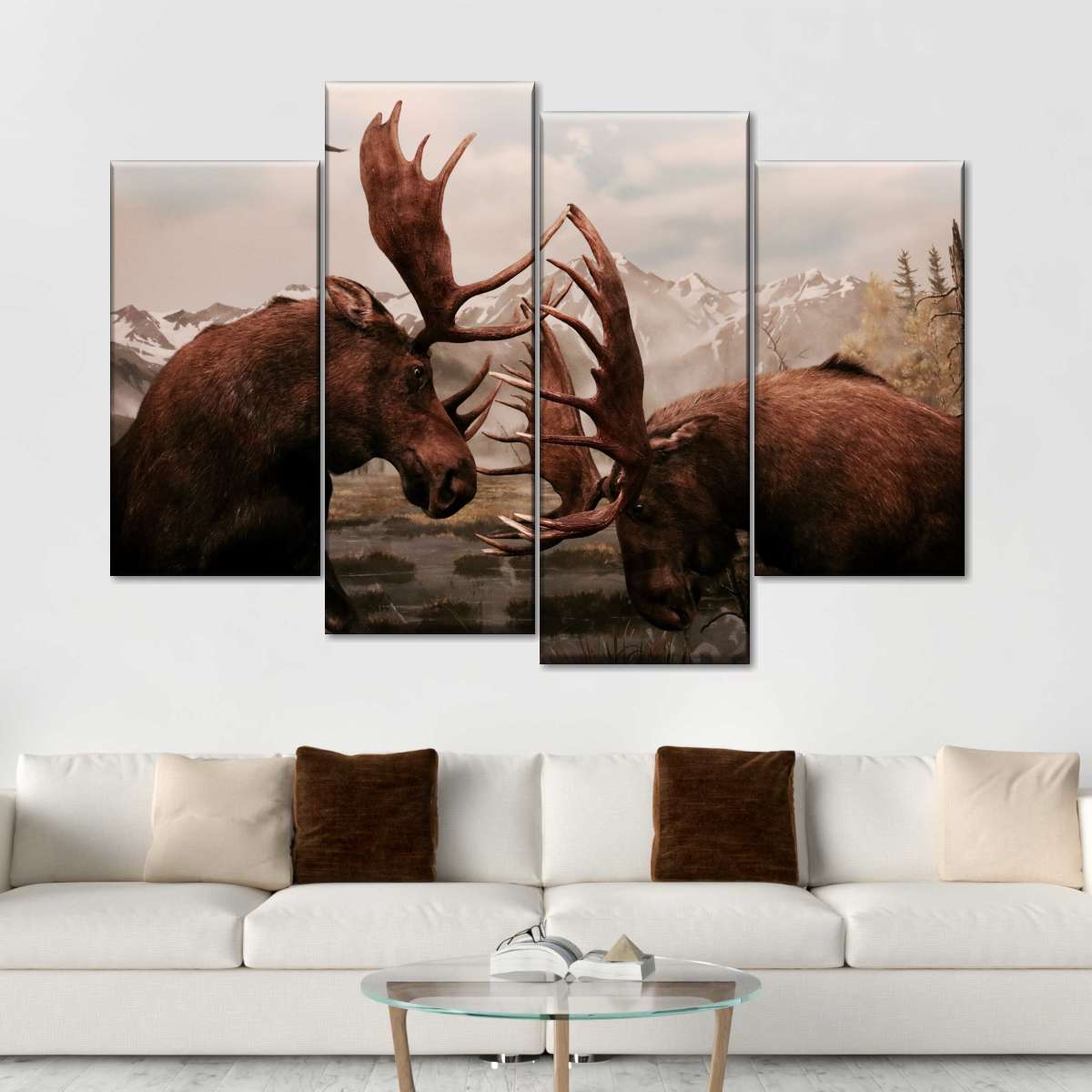 Moose Battle Wall Art