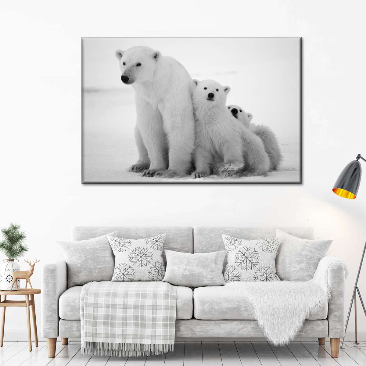 Polar Bear Family Wall Art