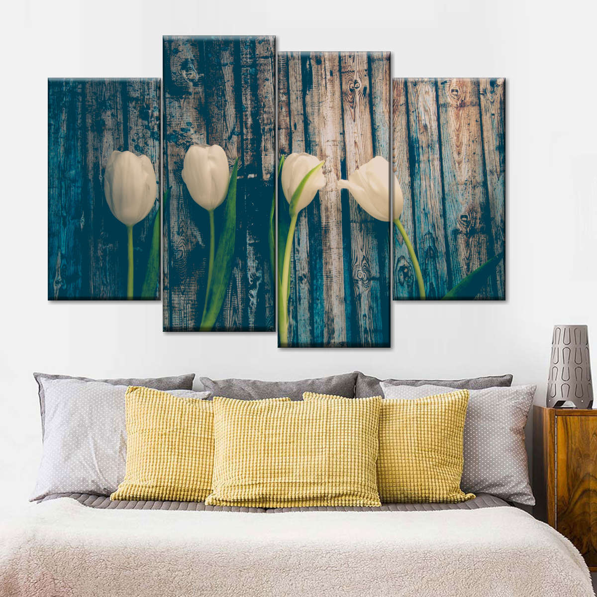 Pristine White Tulips Wall Art