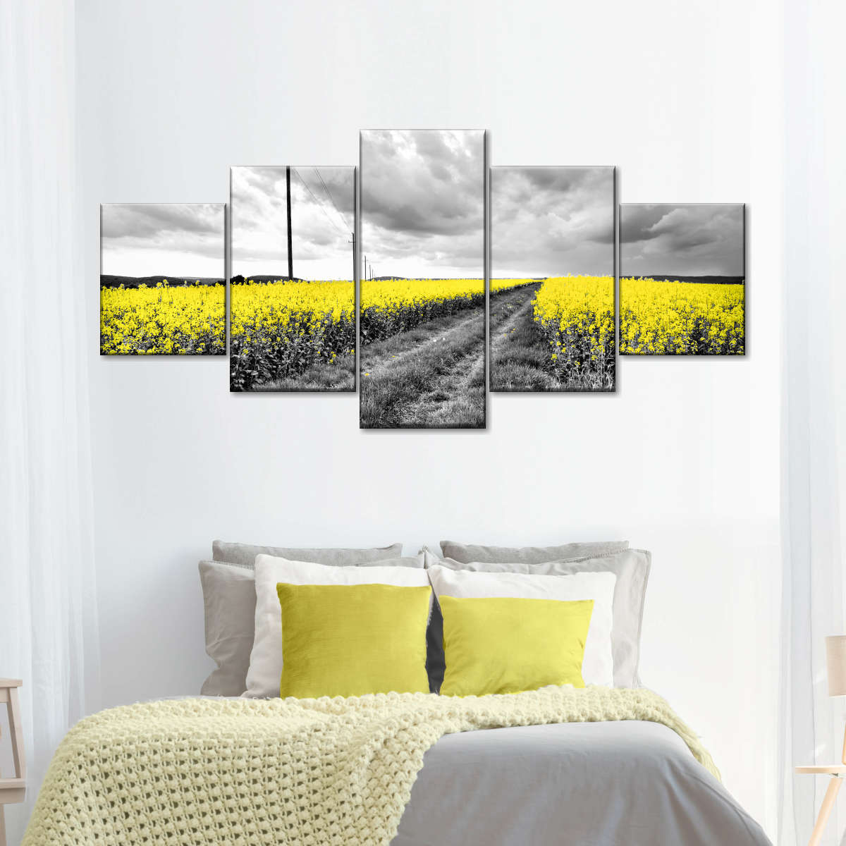 Pop Yellow Flower Field Wall Art