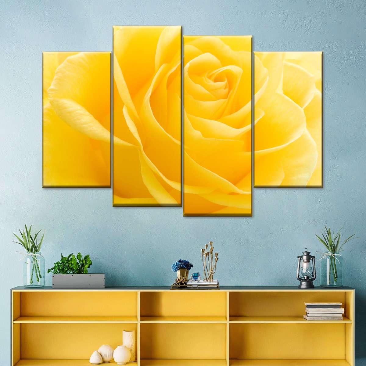 Yellow Rose Petals Wall Art