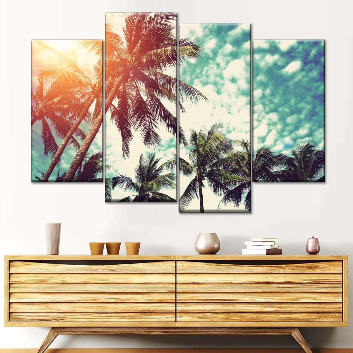 Vintage Style Palm Trees Wall Art